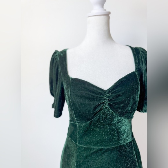 Lulus One Last Kiss Velvet Puff Sleeve Mini Dress - Picture 9 of 12